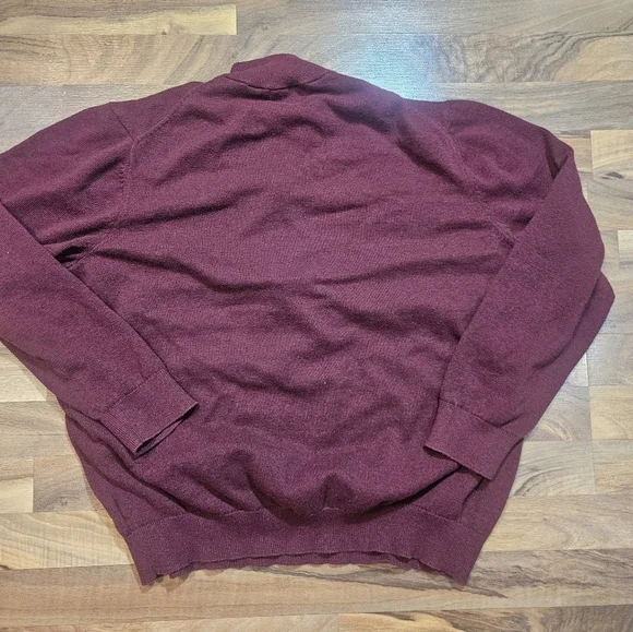 Vineyard Vines Sweater Mens 2XL Pullover 1/4 Zip Cashmere Blend Logo Blue Preppy - Picture 8 of 8